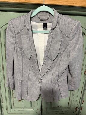 White House Black Market Light Gray Tailored Blazer